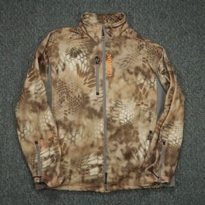 Nomad Jacket Men Extra Large Brown Banshee Camo Full Zip Pockets Hunting